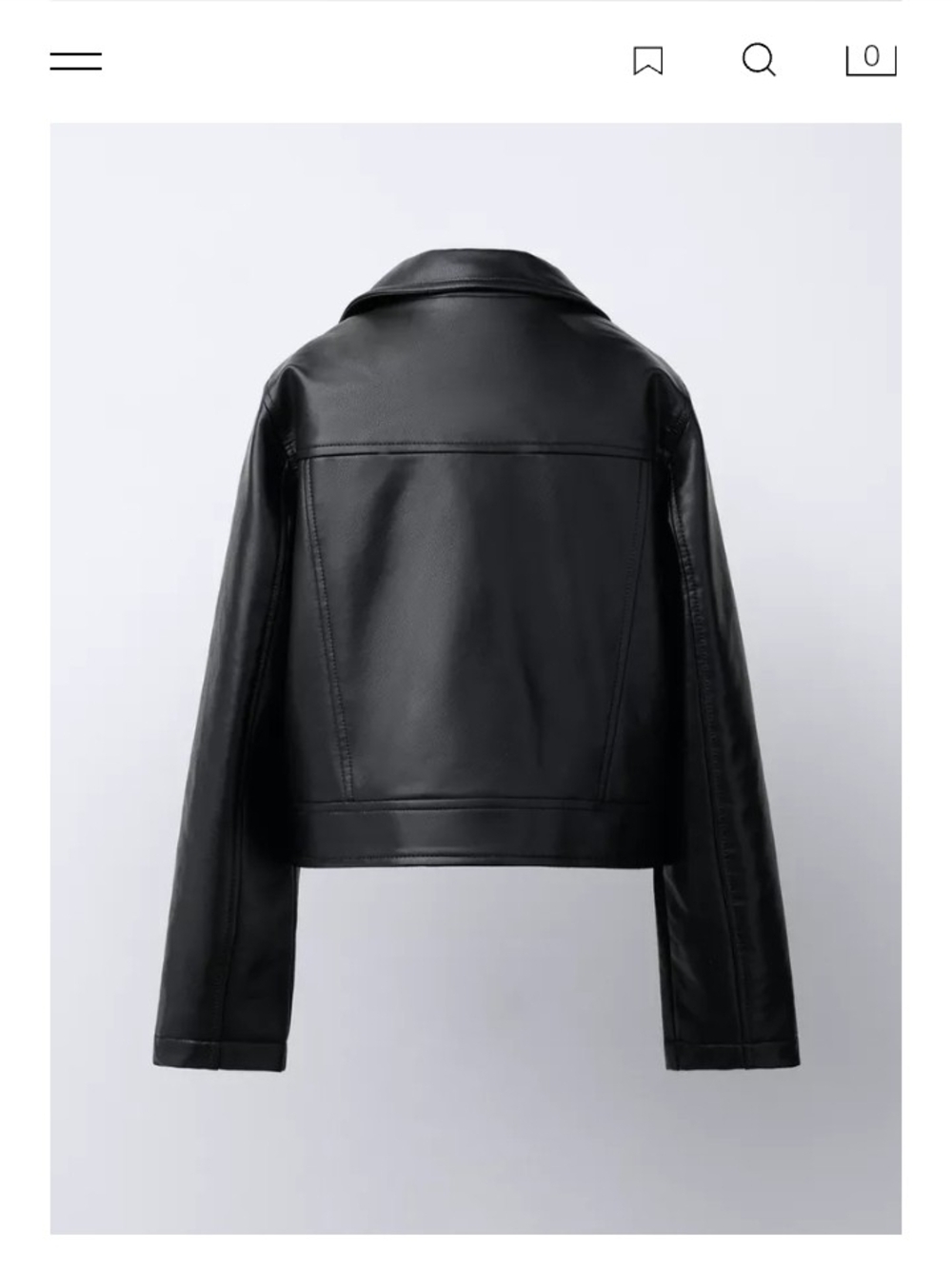 Zara Black Faux Leather Biker Jacket - Picture 4 of 8